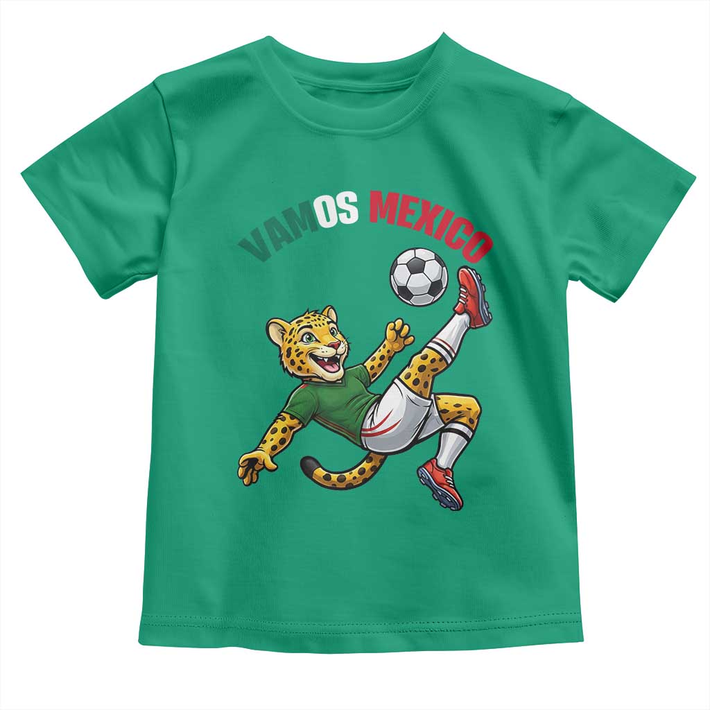 Vamos Mexico Fierce Leopard Soccer 2026 Toddler T Shirt Mexican Fan Gift TS12 Irish Green Print Your Wear