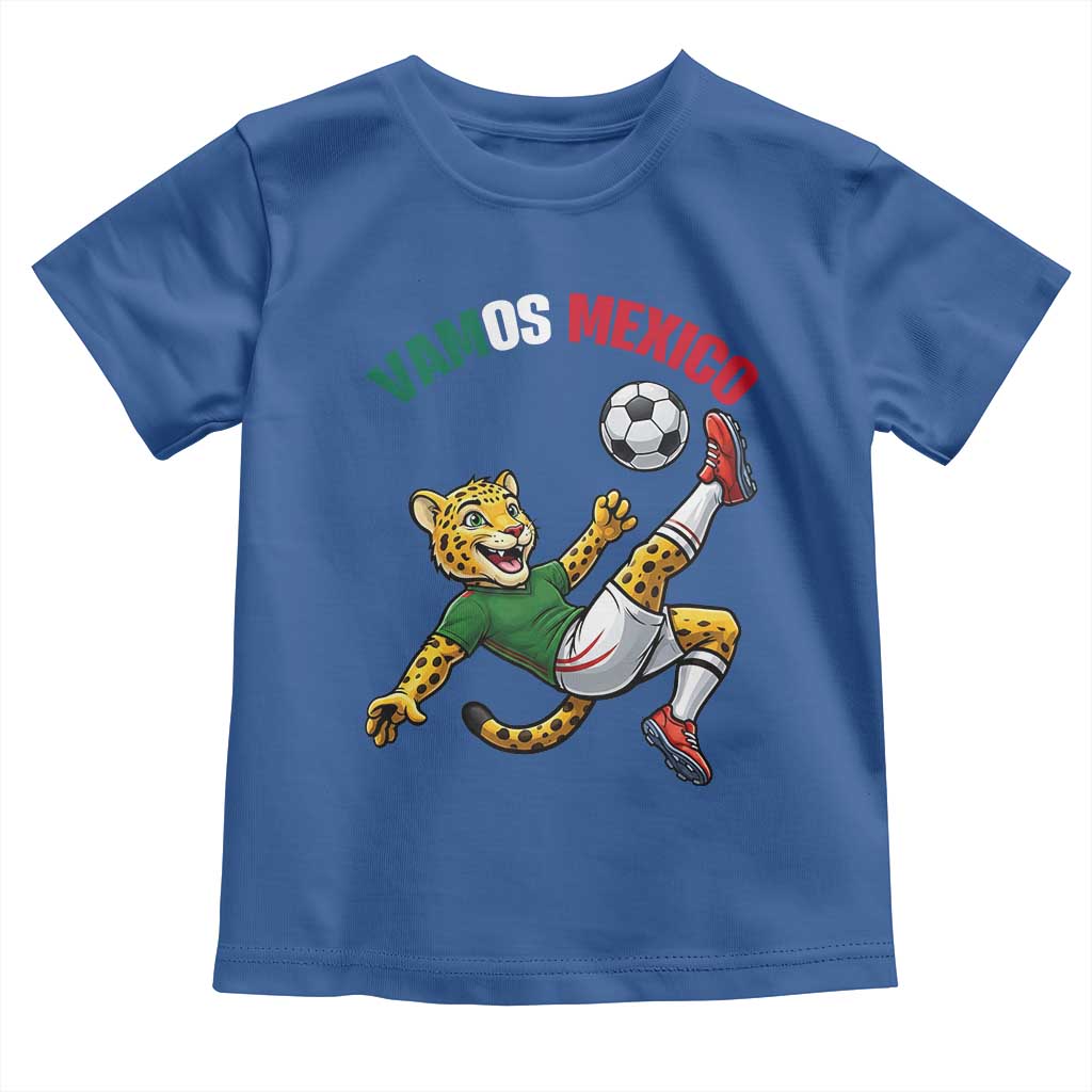 Vamos Mexico Fierce Leopard Soccer 2026 Toddler T Shirt Mexican Fan Gift TS12 Royal Blue Print Your Wear