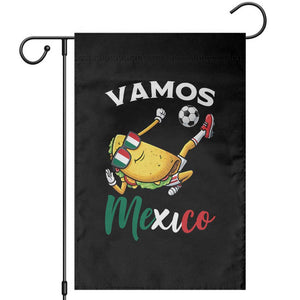 Vamos Mexico Taco Playing Soccer Garden Flag Mexican Fan Gift TS12 Black Print Your Wear