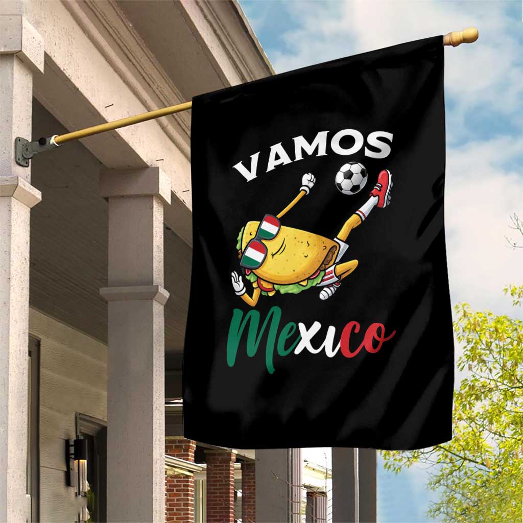 Vamos Mexico Taco Playing Soccer Garden Flag Mexican Fan Gift TS12 Print Your Wear