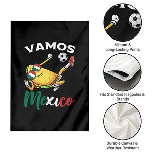 Vamos Mexico Taco Playing Soccer Garden Flag Mexican Fan Gift TS12 Print Your Wear
