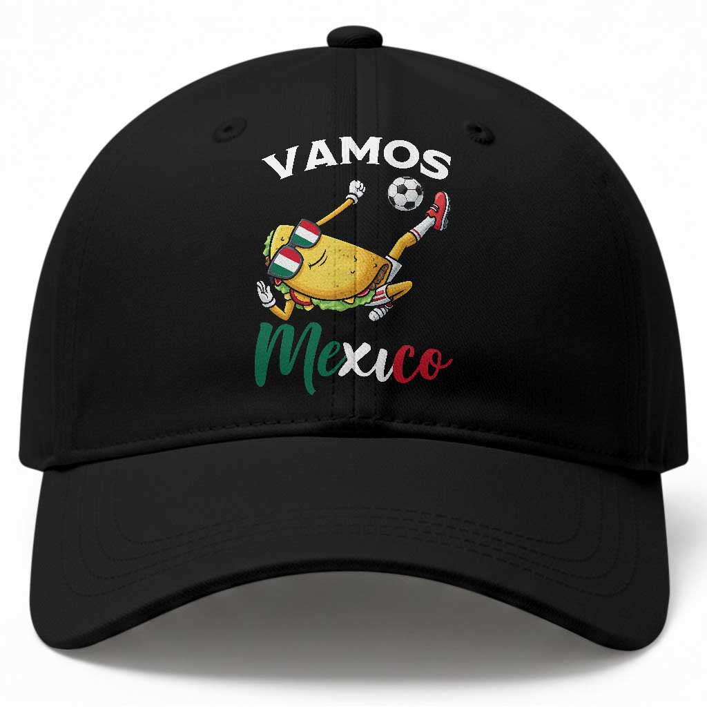 Vamos Mexico Taco Playing Soccer Baseball Cap Mexican Fan Gift TS12 Print Your Wear