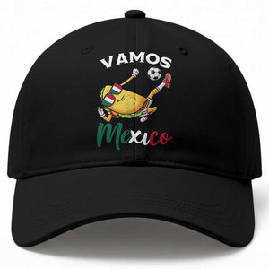 Vamos Mexico Taco Playing Soccer Baseball Cap Mexican Fan Gift TS12 Print Your Wear