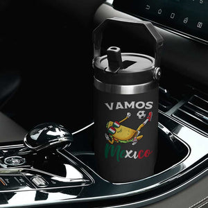 Vamos Mexico Taco Playing Soccer Flip Straw Tumbler Mexican Fan Gift TS12 Print Your Wear