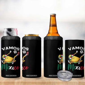 Vamos Mexico Taco Playing Soccer 4 in 1 Can Cooler Tumbler Mexican Fan Gift TS12 Print Your Wear
