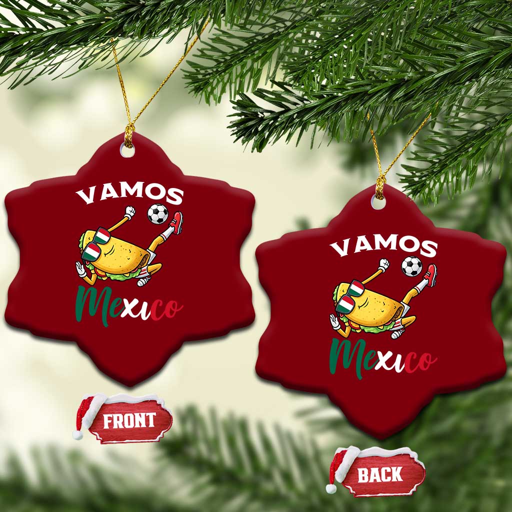 Vamos Mexico Taco Playing Soccer Ceramic Ornament Mexican Fan Gift TS12 Print Your Wear