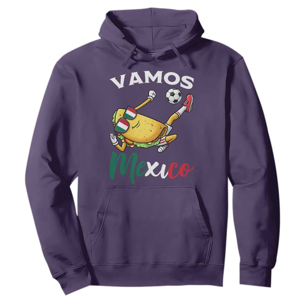 Vamos Mexico Taco Playing Soccer Hoodie Mexican Fan Gift TS12 Purple Print Your Wear