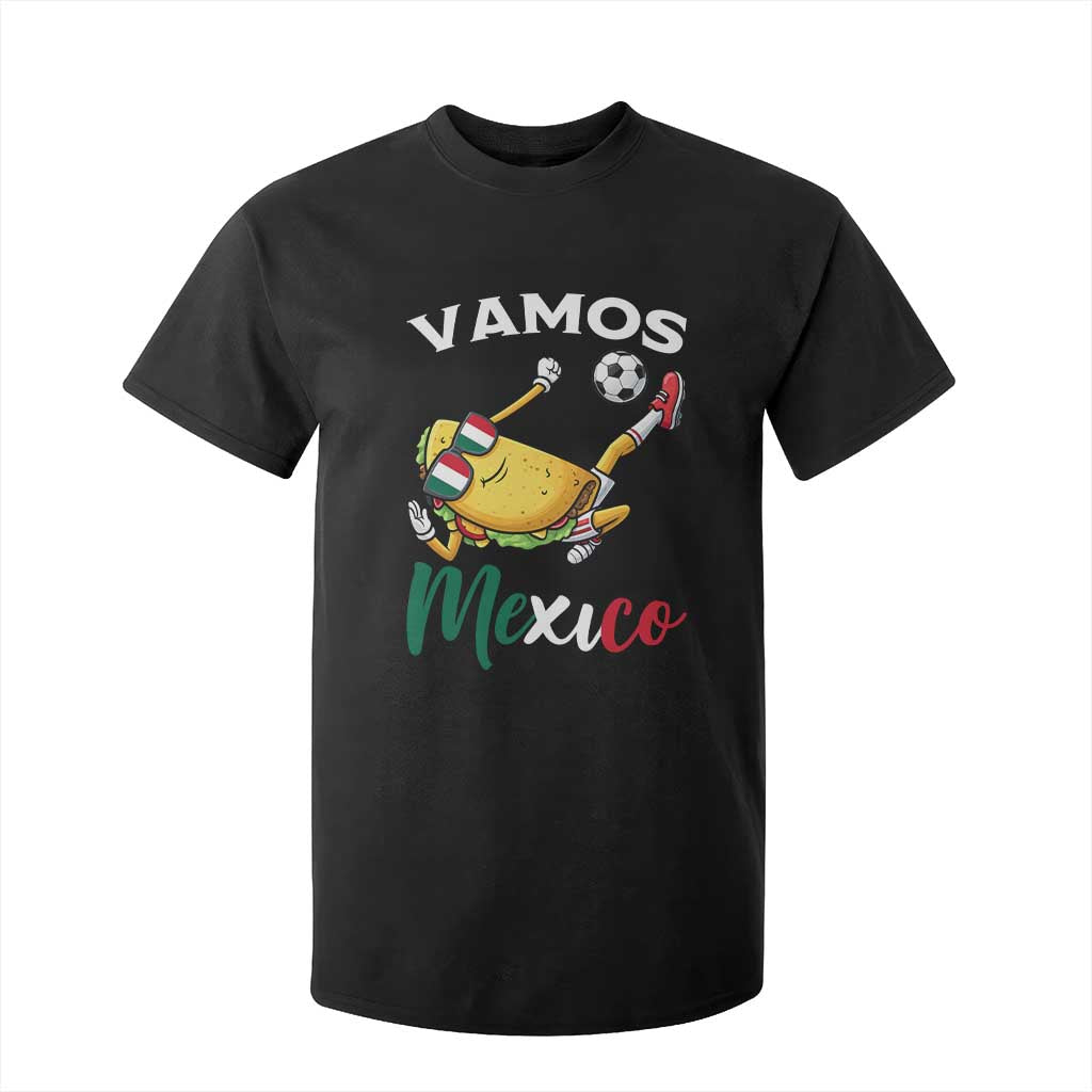 Vamos Mexico Taco Playing Soccer T Shirt For Kid Mexican Fan Gift TS12 Black Print Your Wear