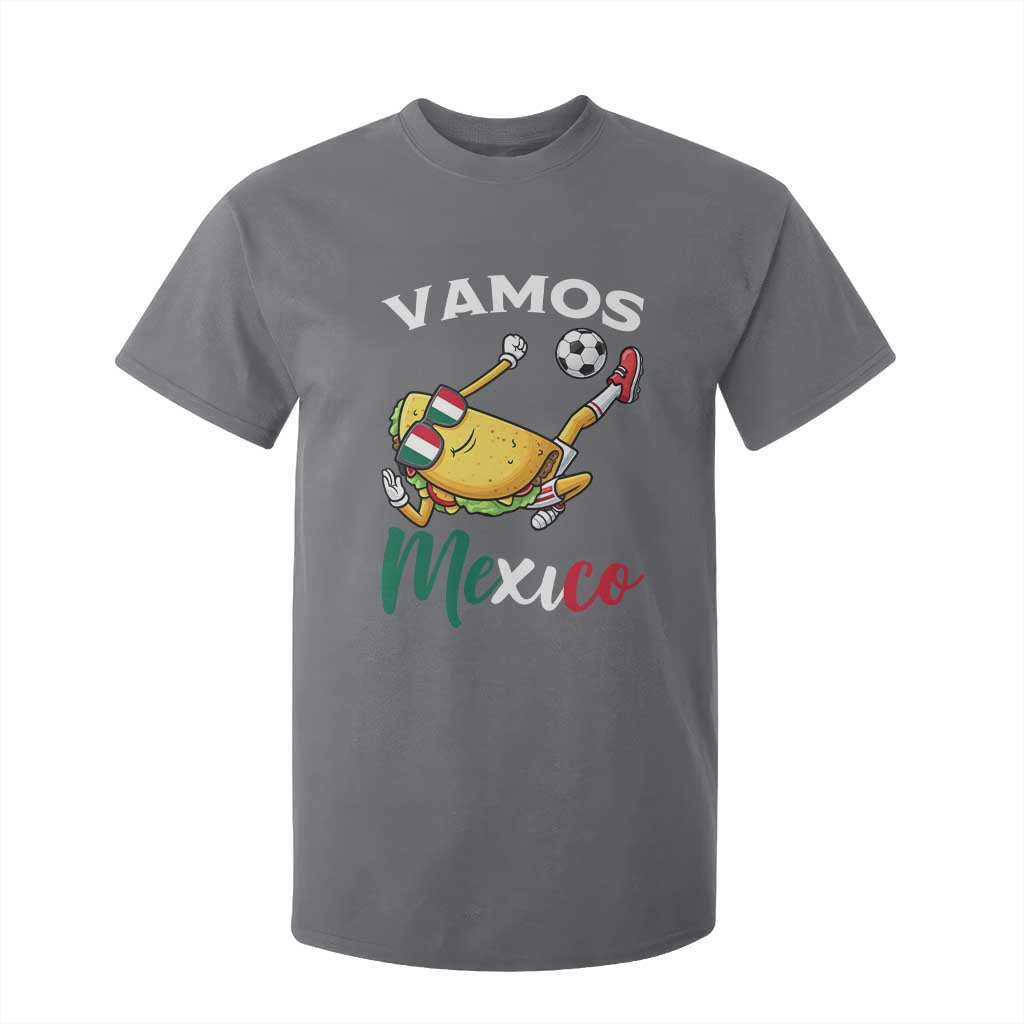 Vamos Mexico Taco Playing Soccer T Shirt For Kid Mexican Fan Gift TS12 Charcoal Print Your Wear