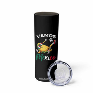 Vamos Mexico Taco Playing Soccer Skinny Tumbler Mexican Fan Gift TS12 Print Your Wear