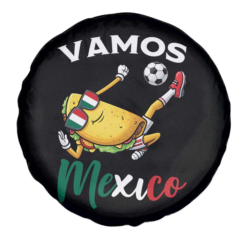 Vamos Mexico Taco Playing Soccer Spare Tire Cover Mexican Fan Gift TS12 Print Your Wear