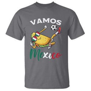 Vamos Mexico Taco Playing Soccer T Shirt Mexican Fan Gift TS12 Charcoal Print Your Wear