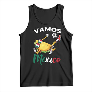 Vamos Mexico Taco Playing Soccer Tank Top Mexican Fan Gift TS12 Black Print Your Wear