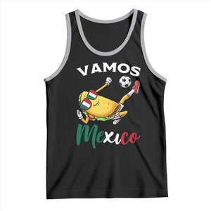 Vamos Mexico Taco Playing Soccer Tank Top Mexican Fan Gift TS12 Black Athletic Heather Print Your Wear