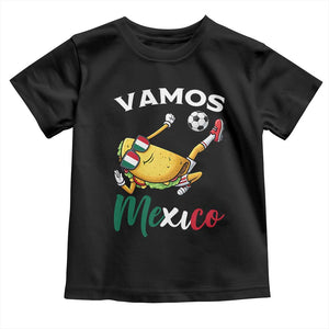 Vamos Mexico Taco Playing Soccer Toddler T Shirt Mexican Fan Gift TS12 Black Print Your Wear