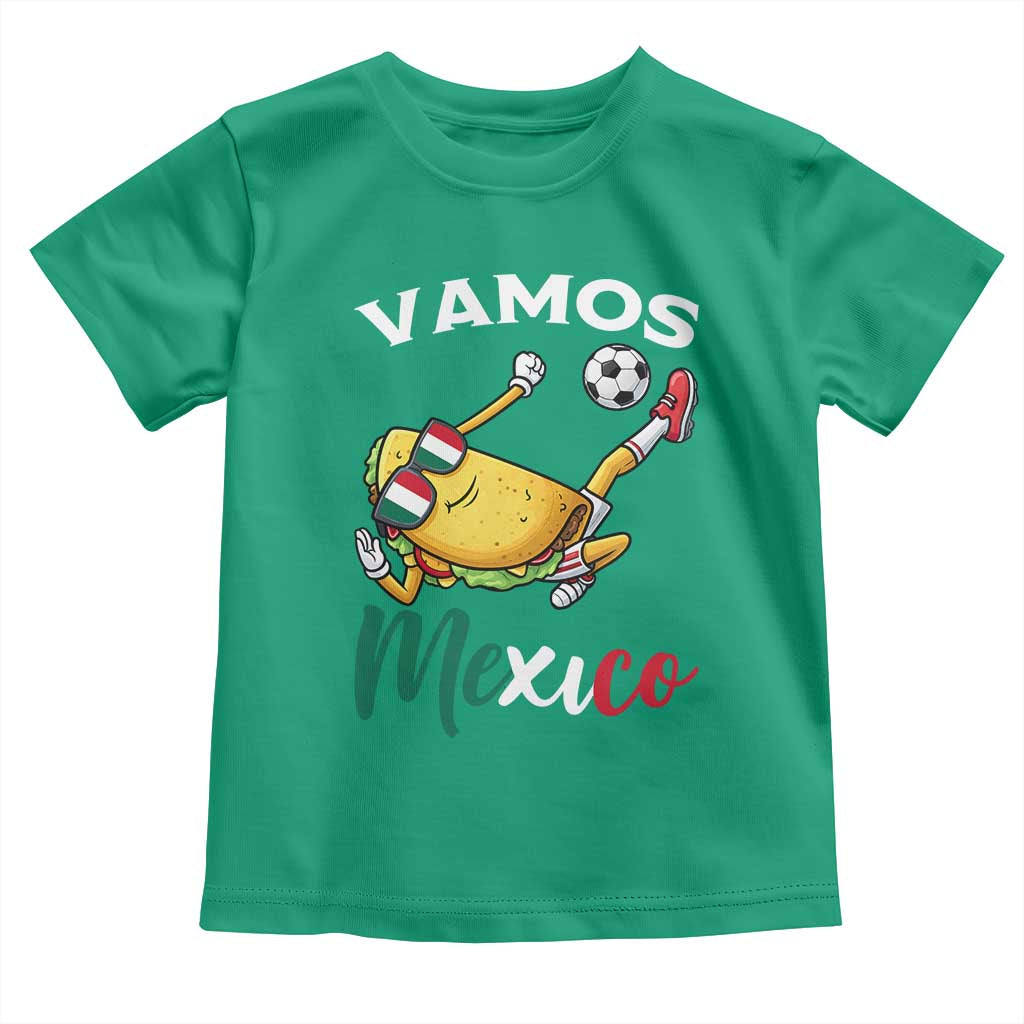 Vamos Mexico Taco Playing Soccer Toddler T Shirt Mexican Fan Gift TS12 Irish Green Print Your Wear