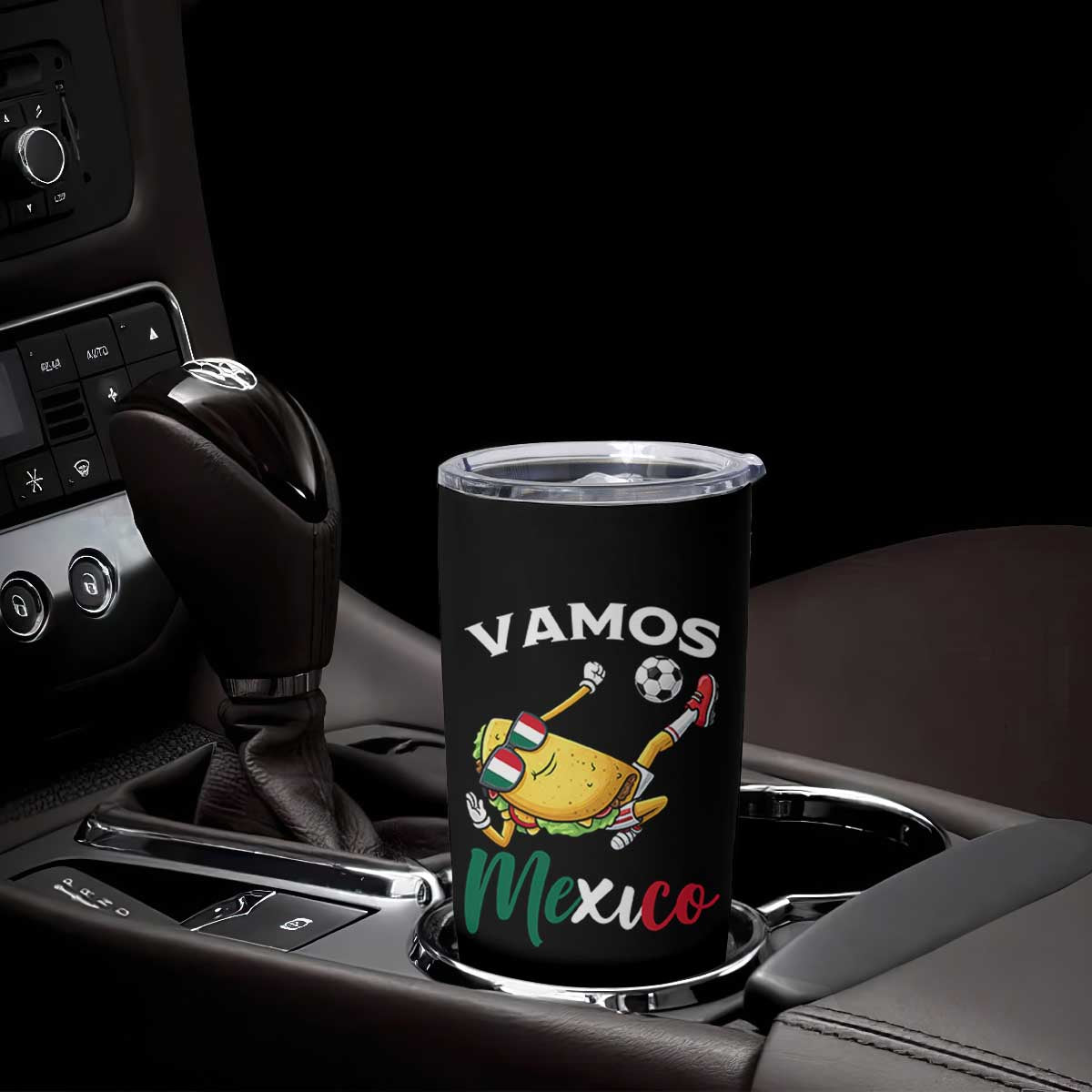 Vamos Mexico Taco Playing Soccer Tumbler Cup Mexican Fan Gift TS12 Print Your Wear