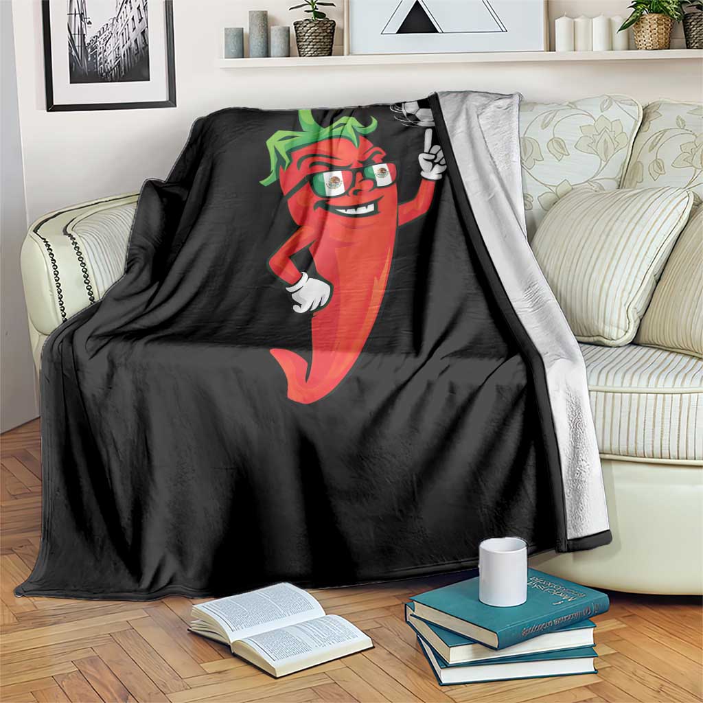 Cool Chili Pepper Soccer Player Throw Blanket Mexican Spicy Food Lover TS12 Print Your Wear