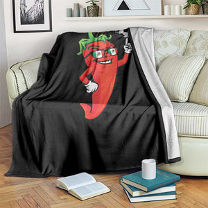 Cool Chili Pepper Soccer Player Throw Blanket Mexican Spicy Food Lover TS12 Print Your Wear