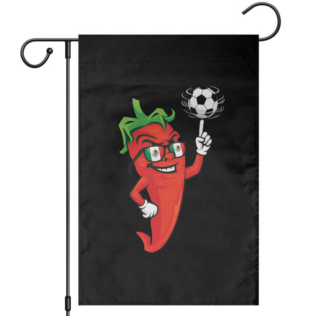 Cool Chili Pepper Soccer Player Garden Flag Mexican Spicy Food Lover TS12 Black Print Your Wear