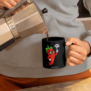 Cool Chili Pepper Soccer Player Coffee Mug Mexican Spicy Food Lover TS12 Print Your Wear
