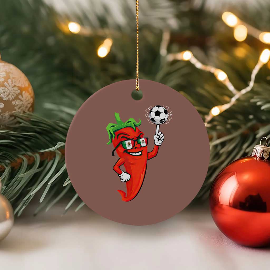 Cool Chili Pepper Soccer Player Ceramic Ornament Mexican Spicy Food Lover TS12 1pc Mocha Print Your Wear
