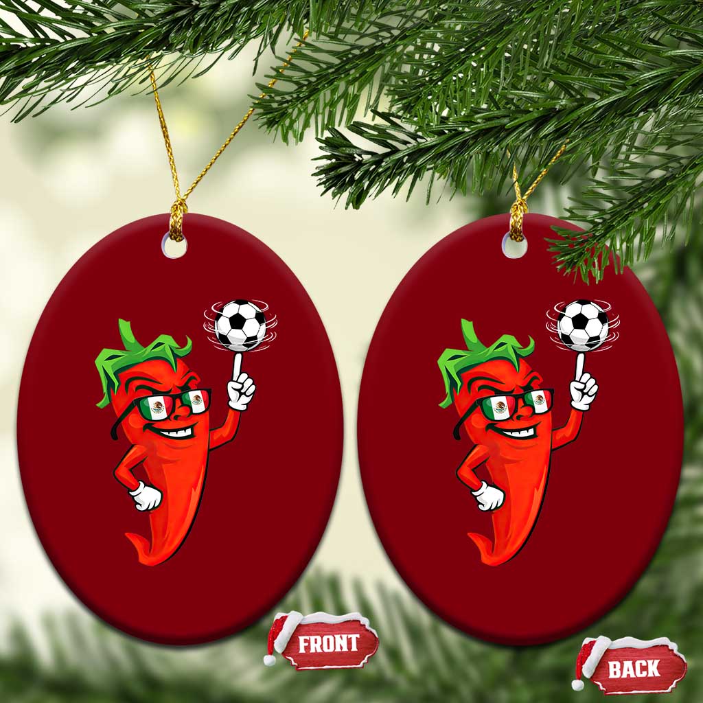 Cool Chili Pepper Soccer Player Ceramic Ornament Mexican Spicy Food Lover TS12 Print Your Wear