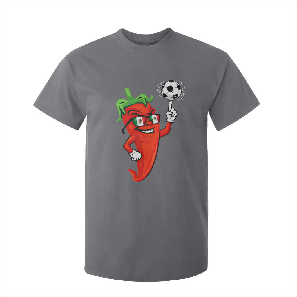 Cool Chili Pepper Soccer Player T Shirt For Kid Mexican Spicy Food Lover TS12 Charcoal Print Your Wear