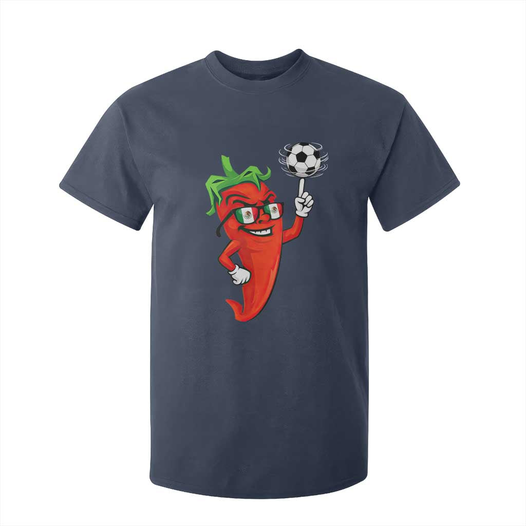 Cool Chili Pepper Soccer Player T Shirt For Kid Mexican Spicy Food Lover TS12 Navy Print Your Wear
