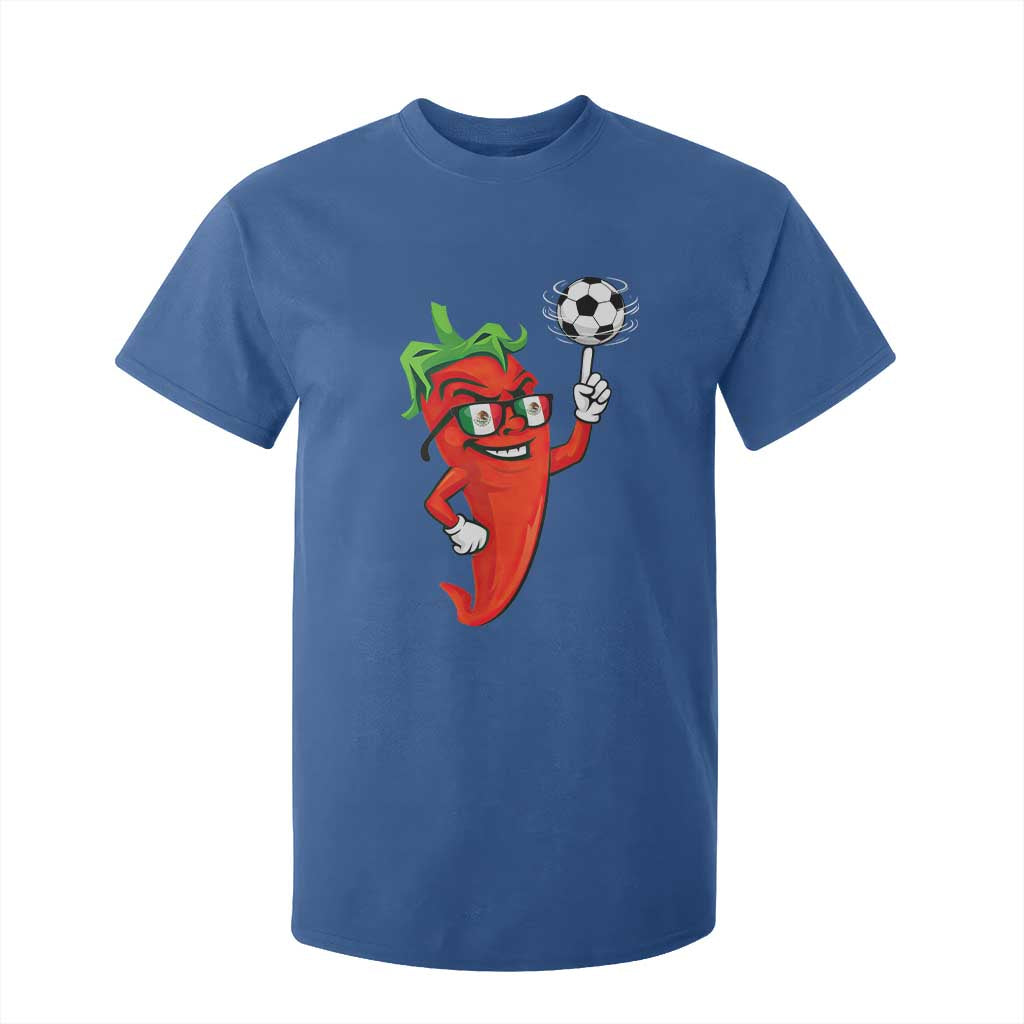 Cool Chili Pepper Soccer Player T Shirt For Kid Mexican Spicy Food Lover TS12 Royal Blue Print Your Wear