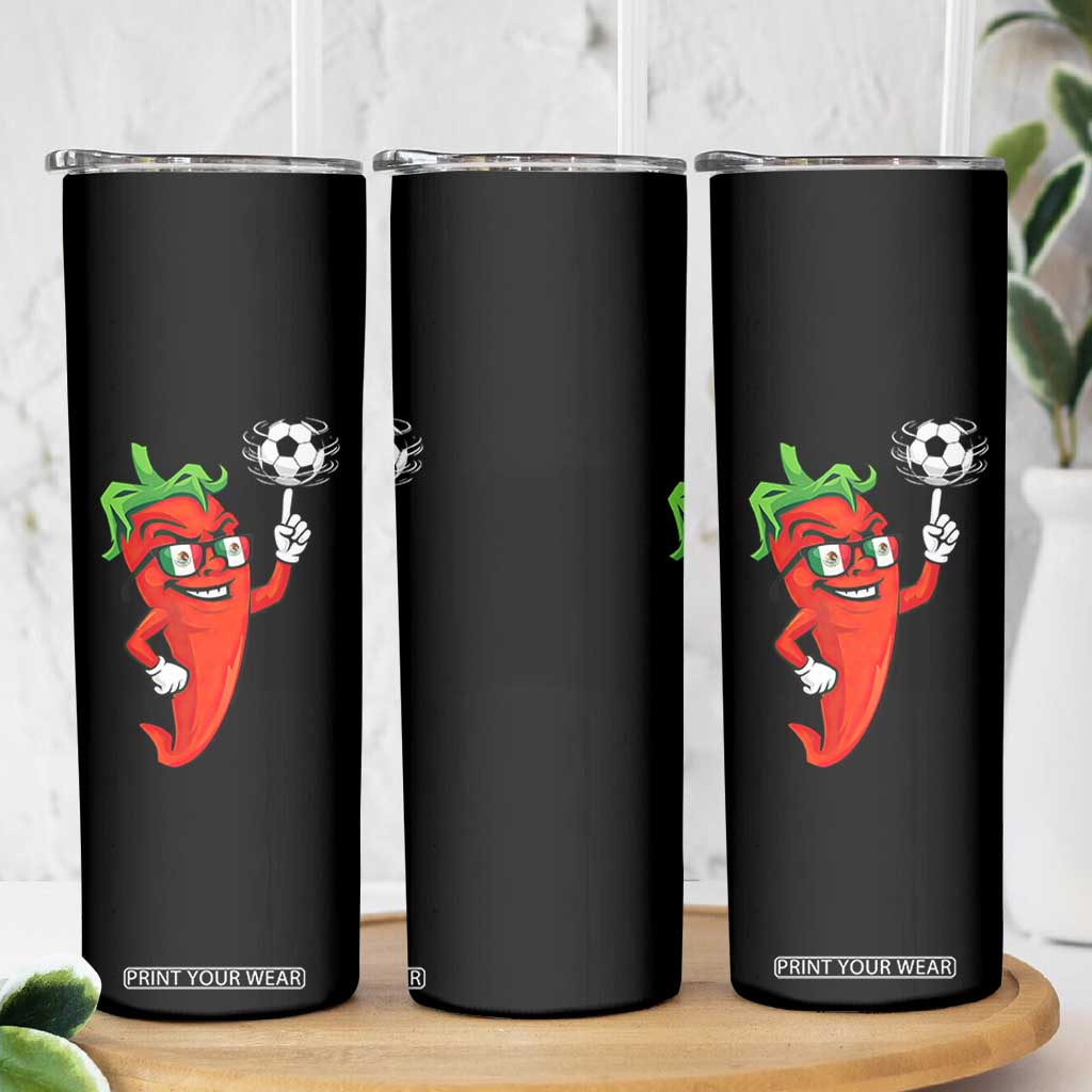 Cool Chili Pepper Soccer Player Skinny Tumbler Mexican Spicy Food Lover TS12 Print Your Wear