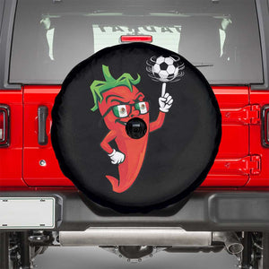 Cool Chili Pepper Soccer Player Spare Tire Cover Mexican Spicy Food Lover TS12 Black Print Your Wear