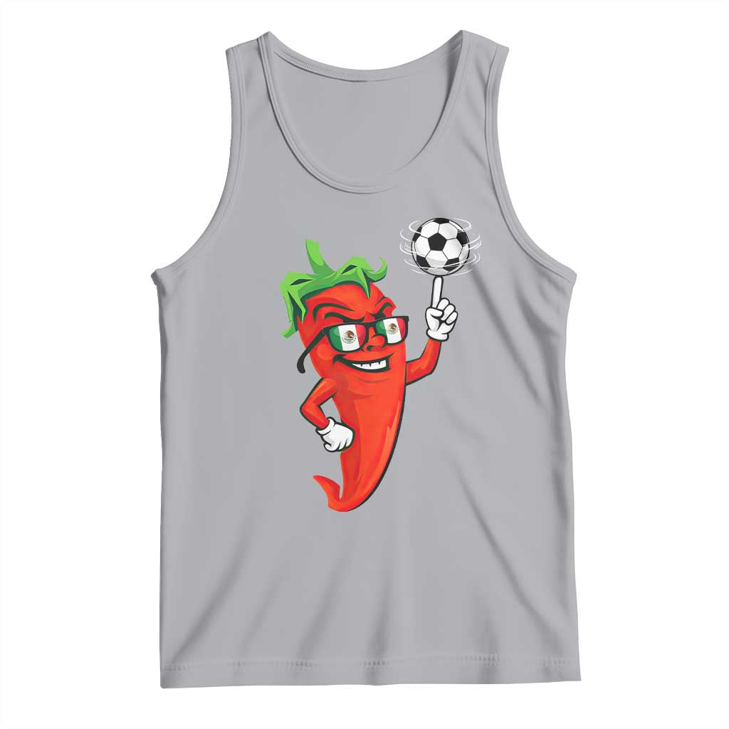 Cool Chili Pepper Soccer Player Tank Top Mexican Spicy Food Lover TS12 Athletic Heather Print Your Wear