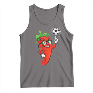 Cool Chili Pepper Soccer Player Tank Top Mexican Spicy Food Lover TS12 Deep Heather Print Your Wear