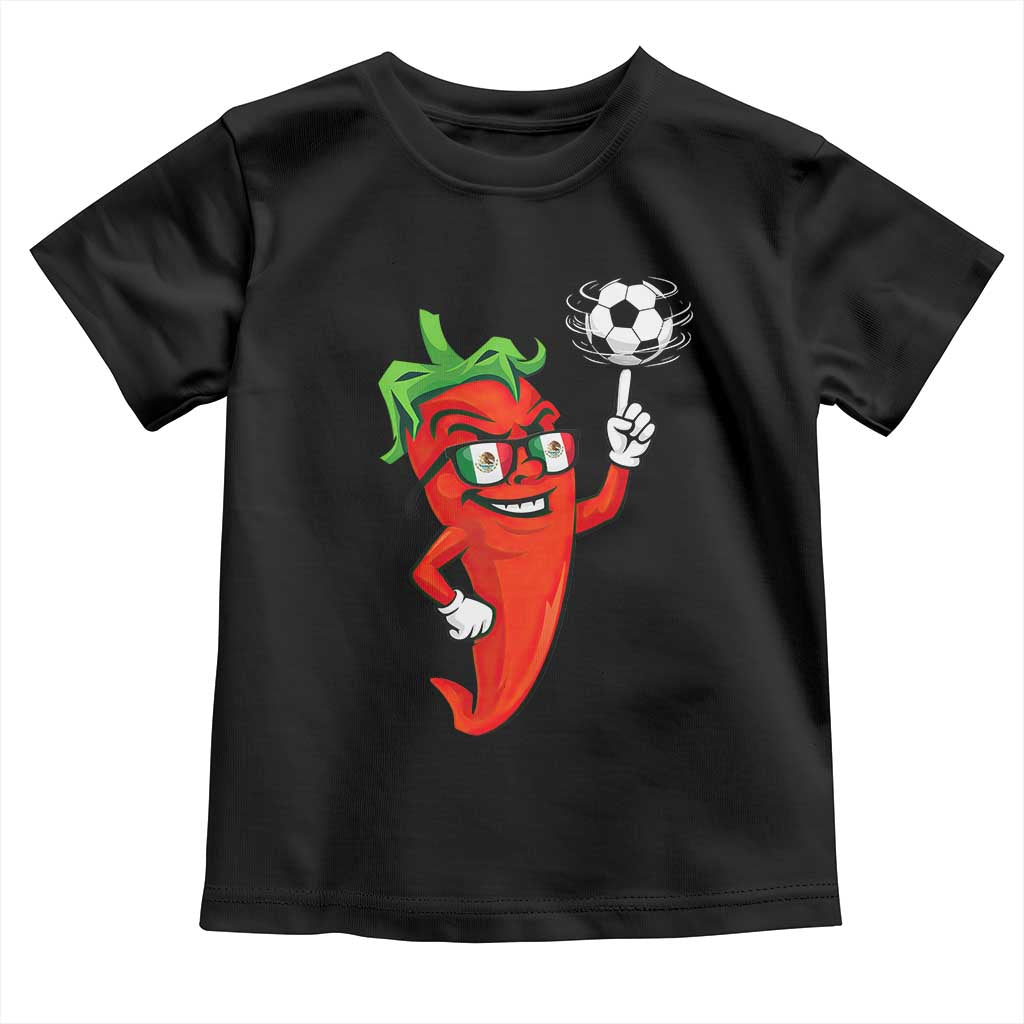 Cool Chili Pepper Soccer Player Toddler T Shirt Mexican Spicy Food Lover TS12 Black Print Your Wear