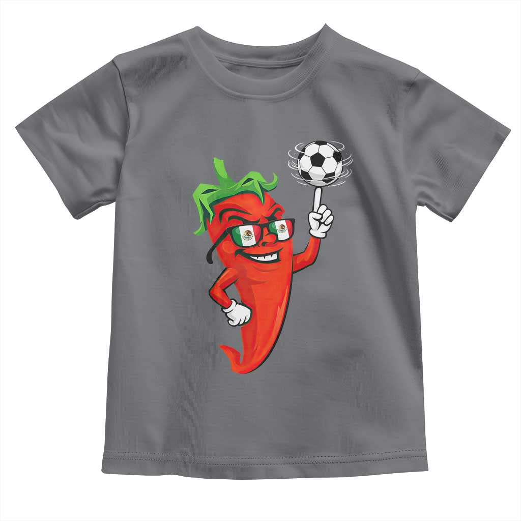 Cool Chili Pepper Soccer Player Toddler T Shirt Mexican Spicy Food Lover TS12 Charcoal Print Your Wear