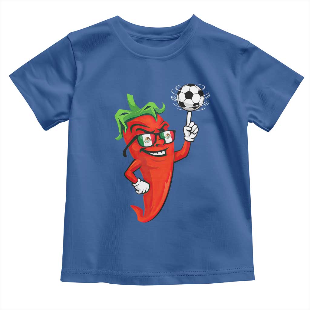 Cool Chili Pepper Soccer Player Toddler T Shirt Mexican Spicy Food Lover TS12 Royal Blue Print Your Wear