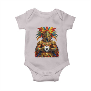 Legendary Tribal Soccer Warrior Baby Onesie Football Lover TS12 Ice Gray Print Your Wear