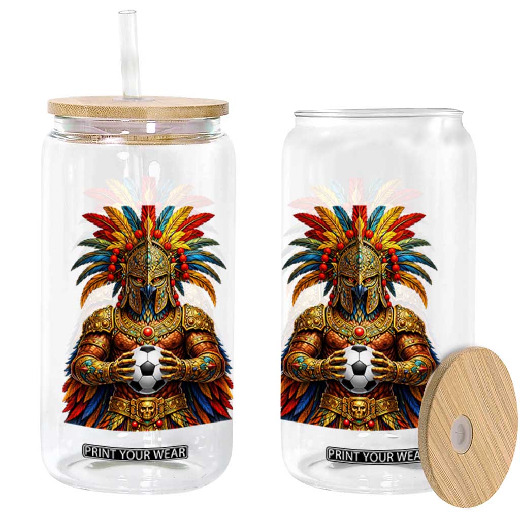 Legendary Tribal Soccer Warrior Glass Can Football Lover TS12 Print Your Wear