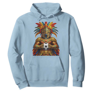 Legendary Tribal Soccer Warrior Hoodie Football Lover TS12 Light Blue Print Your Wear