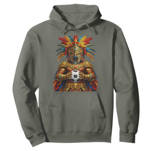 Legendary Tribal Soccer Warrior Hoodie Football Lover TS12 Military Green Print Your Wear