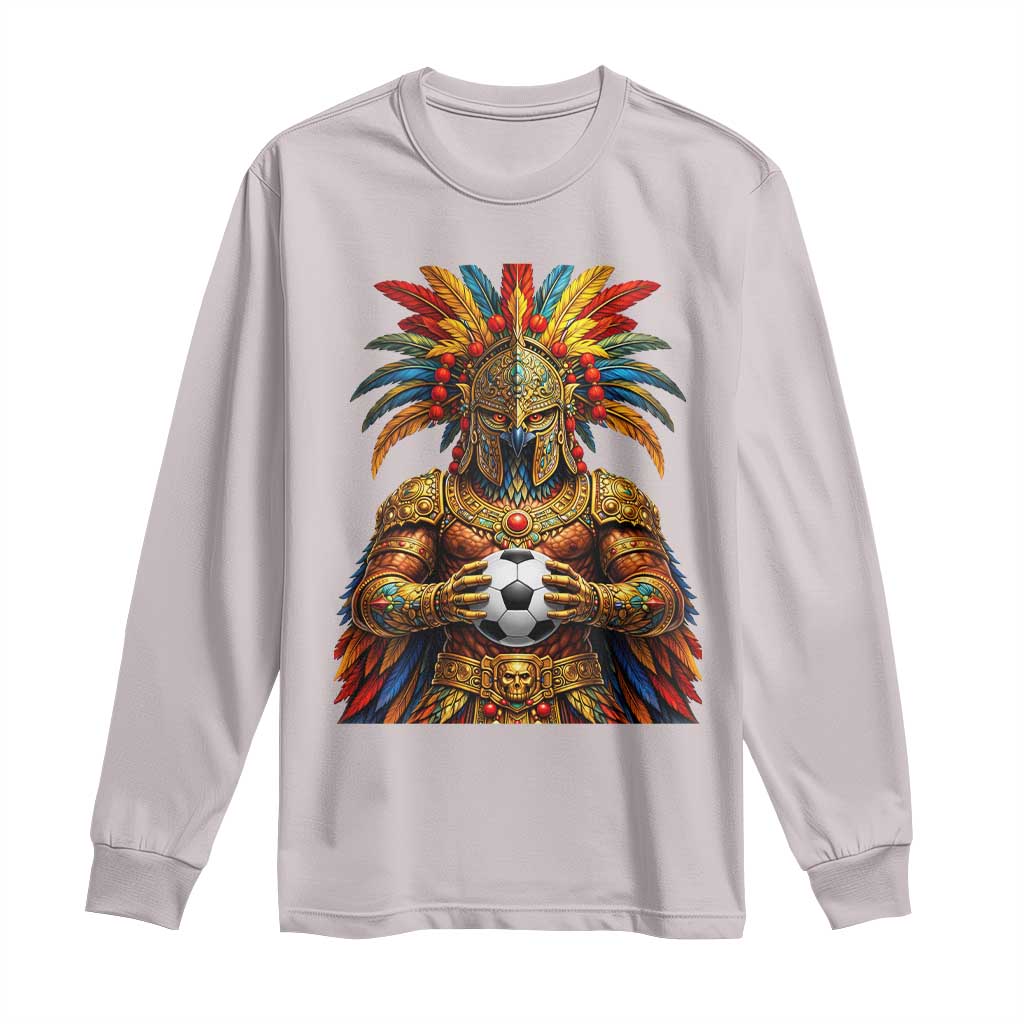 Legendary Tribal Soccer Warrior Long Sleeve Shirt Football Lover TS12 Ice Gray Print Your Wear
