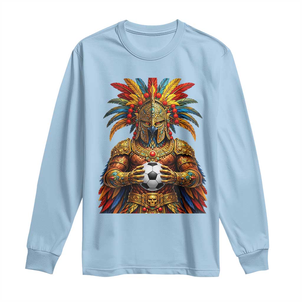 Legendary Tribal Soccer Warrior Long Sleeve Shirt Football Lover TS12 Light Blue Print Your Wear