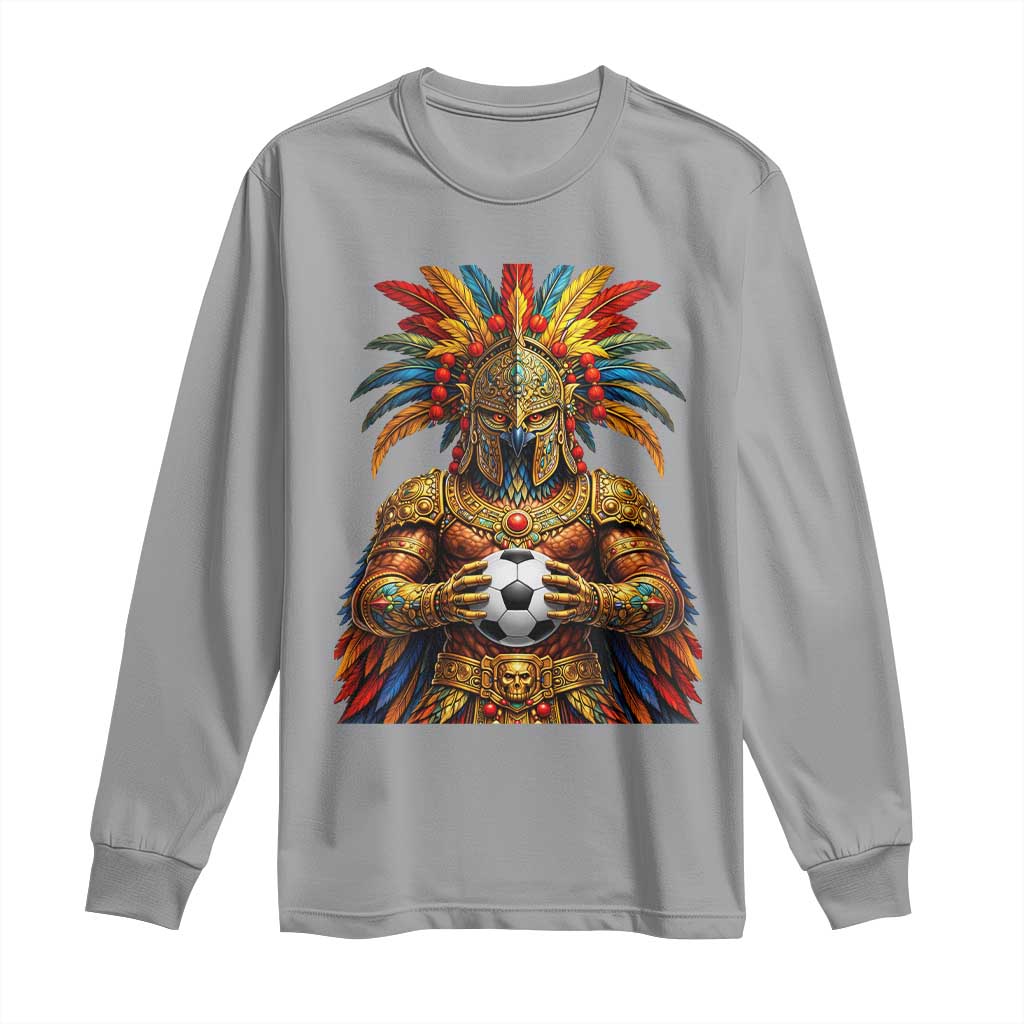 Legendary Tribal Soccer Warrior Long Sleeve Shirt Football Lover TS12 Sport Gray Print Your Wear