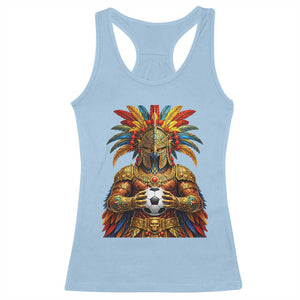 Legendary Tribal Soccer Warrior Racerback Tank Top Football Lover TS12 Light Blue Print Your Wear