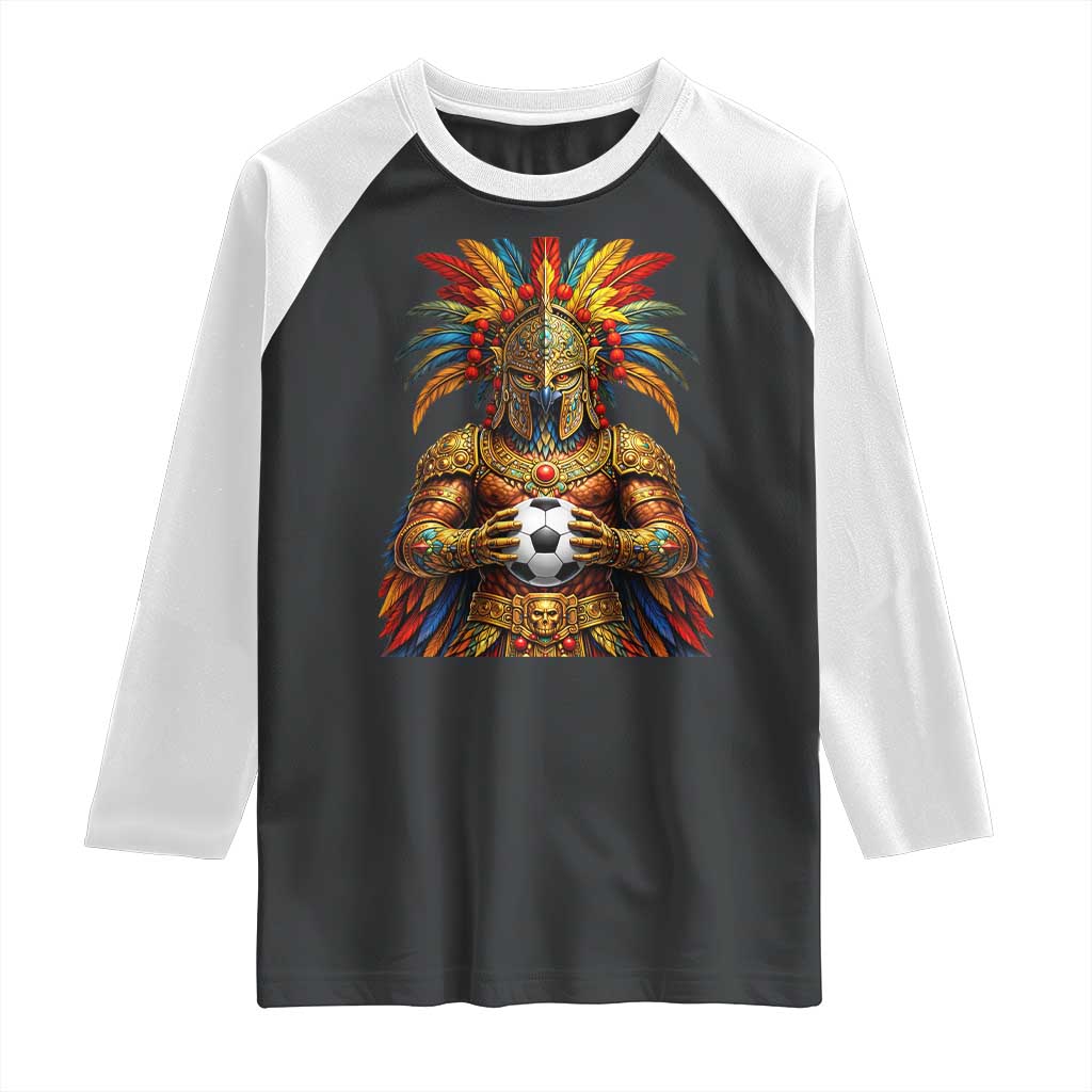 Legendary Tribal Soccer Warrior Raglan Shirt Football Lover TS12 Black White Print Your Wear