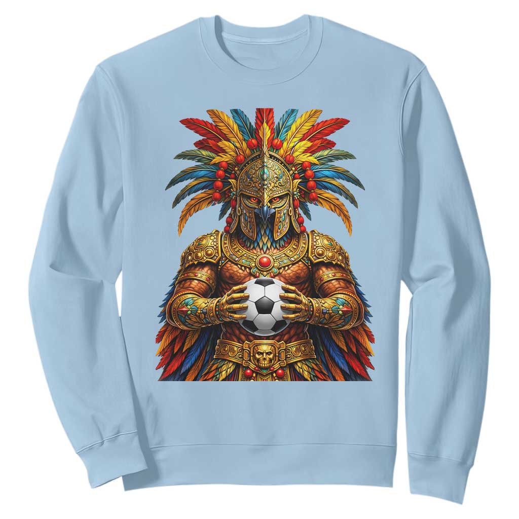 Legendary Tribal Soccer Warrior Sweatshirt Football Lover TS12 Light Blue Print Your Wear
