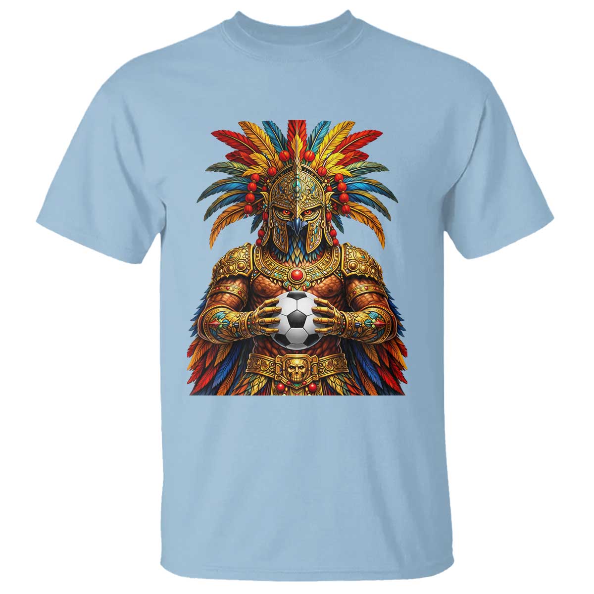Legendary Tribal Soccer Warrior T Shirt Football Lover TS12 Light Blue Print Your Wear