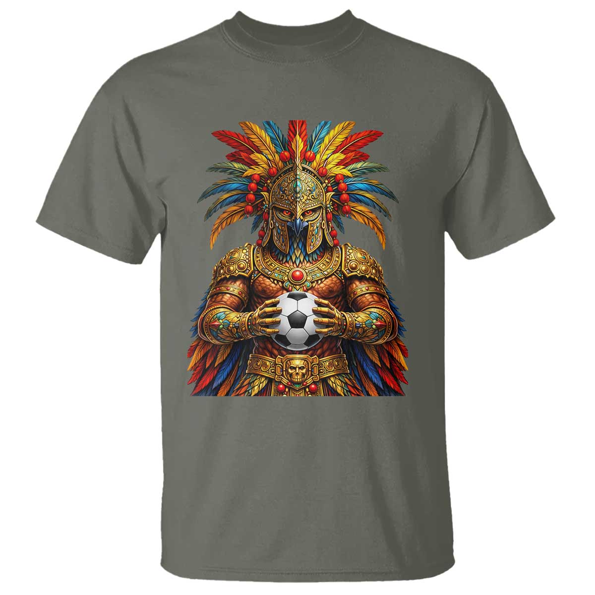 Legendary Tribal Soccer Warrior T Shirt Football Lover TS12 Military Green Print Your Wear
