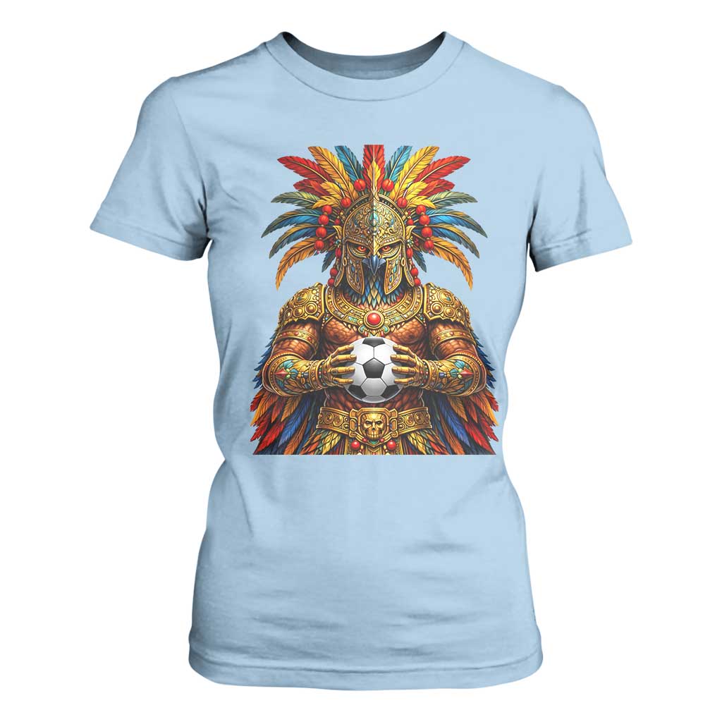 Legendary Tribal Soccer Warrior T Shirt For Women Football Lover TS12 Light Blue Print Your Wear
